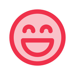 happy outline fill icon