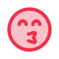 kiss outline fill icon