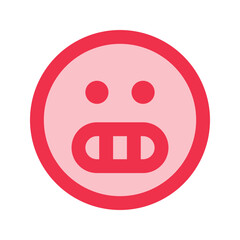 grinning outline fill icon