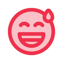 Obraz premium laugh outline fill icon