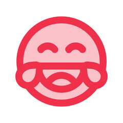 laughing outline fill icon