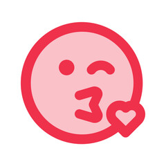 kiss outline fill icon