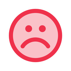 Fototapeta premium sad outline fill icon