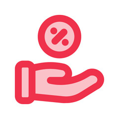 discount outline fill icon