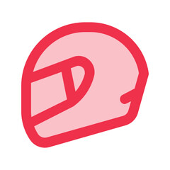 Racing Helmet outline fill icon