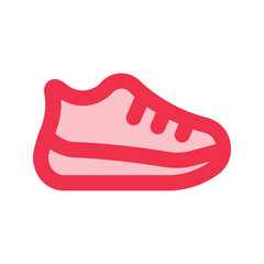 running shoe outline fill icon