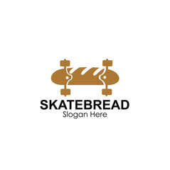 skatebread logo design concept vector illustration