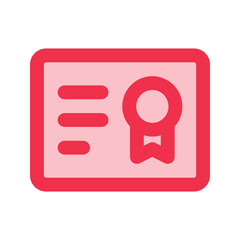 certificate outline fill icon