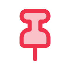 push pin outline fill icon