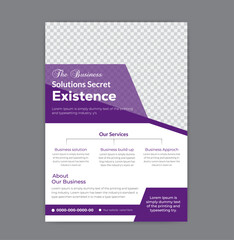 minimal business flyer design template.