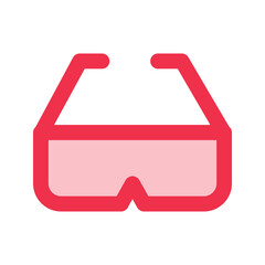 3d glasses outline fill icon