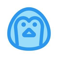 penguin outline fill icon