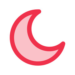 moon outline fill icon