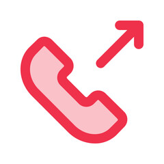 outgoing call outline fill icon