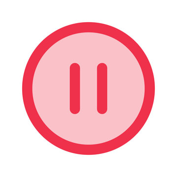 recommend clip art: pause button outline fill icon