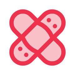 band aid outline fill icon