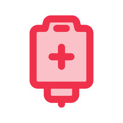 blood bag outline fill icon