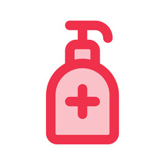 hand sanitizer outline fill icon