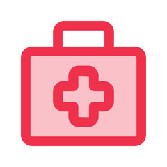 Obraz premium first aid kit outline fill icon