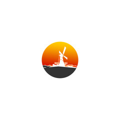 Fototapeta premium the windmill free logo design