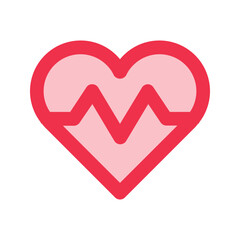 heart rate outline fill icon