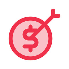 financial goal outline fill icon