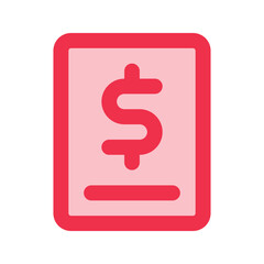 financial report outline fill icon