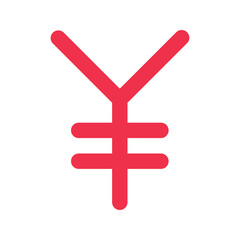 japanese yen outline fill icon