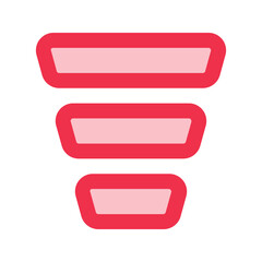 Obraz premium sales funnel outline fill icon
