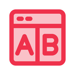 ab testing outline fill icon