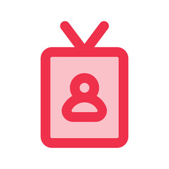 id card outline fill icon