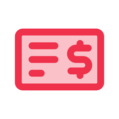 bank check outline fill icon