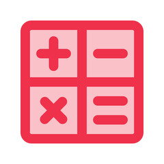 Fototapeta premium calculator outline fill icon
