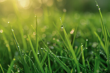 grass, dew, nature