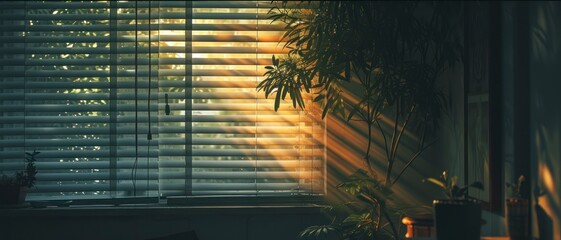 A Room with Blinds and Shutters, Casting a Moody Glow and Hinting at Untold Affairs