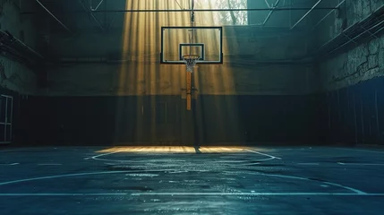Deurstickers Cinematic View of a Empty Basketball Stadium © FantasyDreamArt