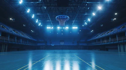 Papier Peint photo autocollant Parc dattractions Cinematic View of a Empty Basketball Stadium