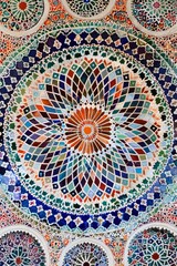islamic colorful patterns drawing background