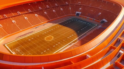  orange football stadium 8K