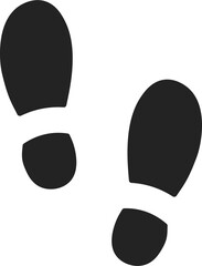 Isolated pictogram sign of shoe print, step foot imprint, walk, sport, trekking, run symbol - obrazy, fototapety, plakaty