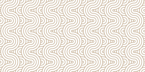 	
Overlapping pattern Modern diamond geometric waves spiral pattern abstract circle wave lines. Minimal brown tile stripe geomatics overlapping create retro square line backdrop pattern background.