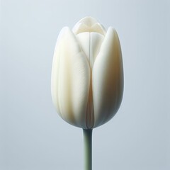 Illustration of a white tulip flower