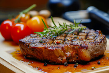 steak with a grilled meat
