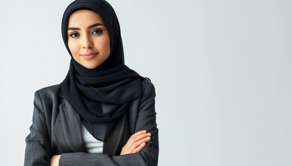portrait of a corporate woman in hijab