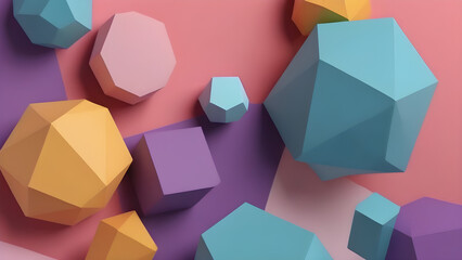 abstract colorful cubes background generative ai