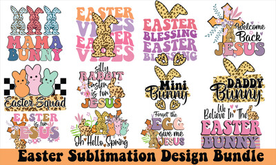 Easter Sublimation PNG Design Bundle
