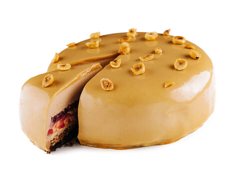 Sweet chocolate cake with hazelnut and moouse