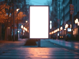 Urban Skyline Billboard Mockup,Metropolitan Billboard Display