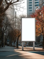 Urban Skyline Billboard Mockup,Metropolitan Billboard Display