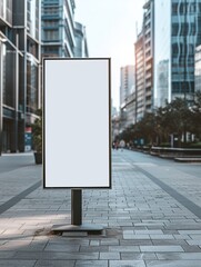 Urban Skyline Billboard Mockup,Metropolitan Billboard Display